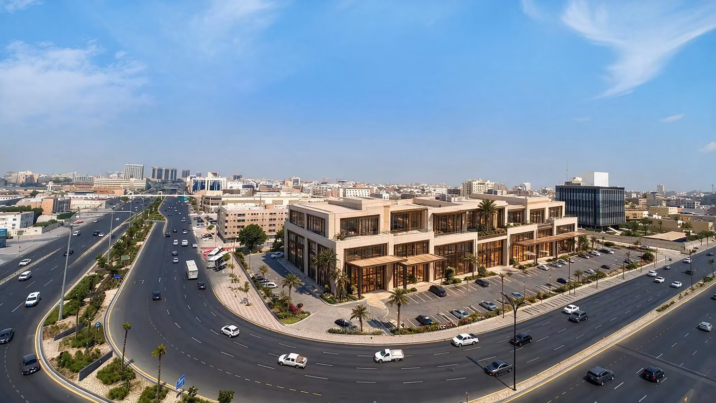 تصور تطوير معارض تجارية في أرض بيزنس فيو